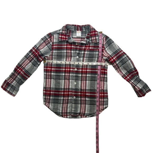 Gymboree Boys Flannel Plaid Button Down Shirt - Small (5-6) - Picture 2 of 4